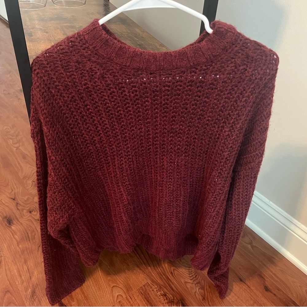 Maroon mesh American Eagle Sweater
